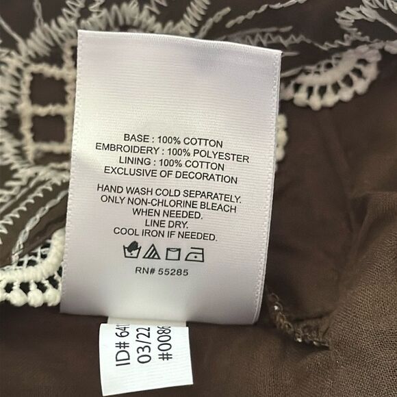 Express Women’s Open Back Embroidered Eyelet Cotton Cropped Top Blouse Size XS - Picture 12 of 12